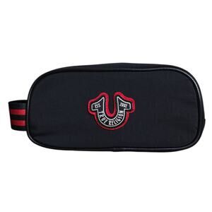 True Religion Toiletry Bag Grooming Dopp Kit Travel Shave Cosmetic Case Penn Blk